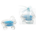 Glass Baby Stroller Scented Candle - Blue